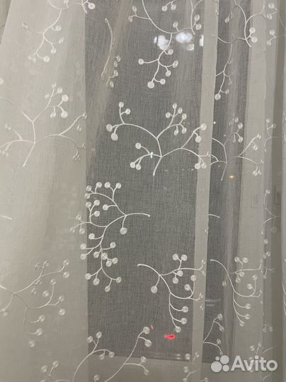 Готовый тюль белый