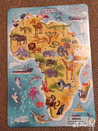 Новый Пазл Dodo в рамке Африка.53 детали,на подлож