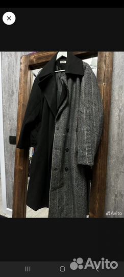 Пальто мужское длинное двубортное