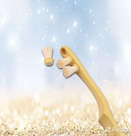 Зубная щётка и порошок