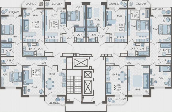 Квартира-студия, 25,3 м², 7/25 эт.