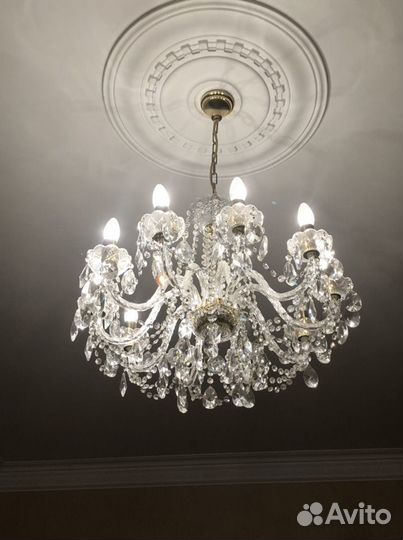 Чешская хрустальная люстра