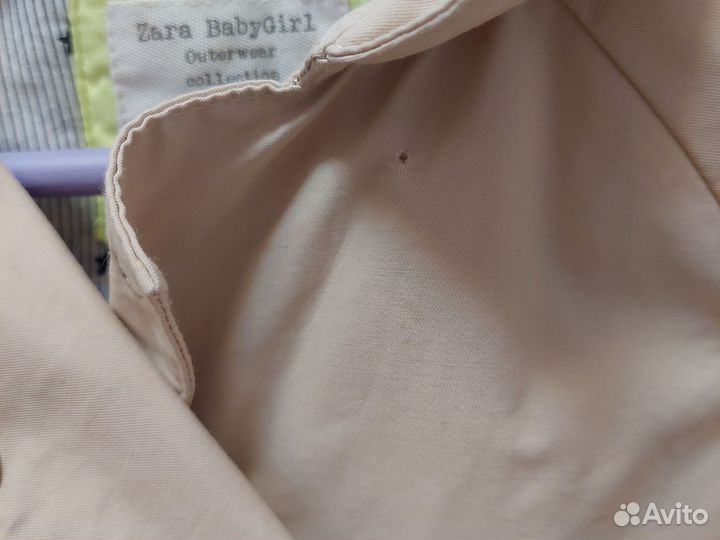 Плащ Zara детский для девочки рр 92
