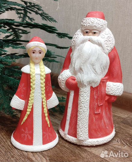 Снегурочка СССР пластик. Дед мороз пластик