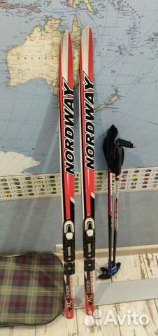 Лыжи беговые детские 120 с креплениями