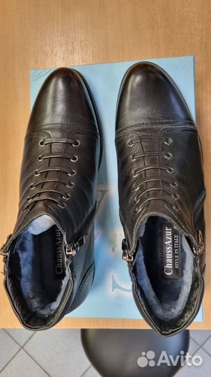 Ботинки мужские 41, Chauss azur, зима, новые