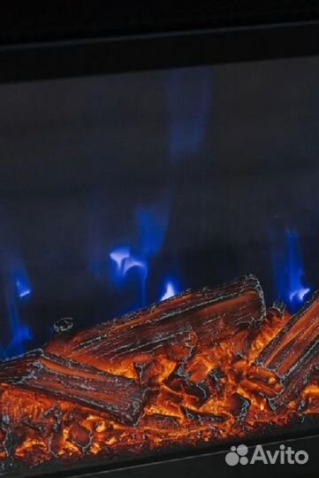 Линейный электрокамин Elekam Irida светлый беж+золотая патина с очагом Pulsar 38