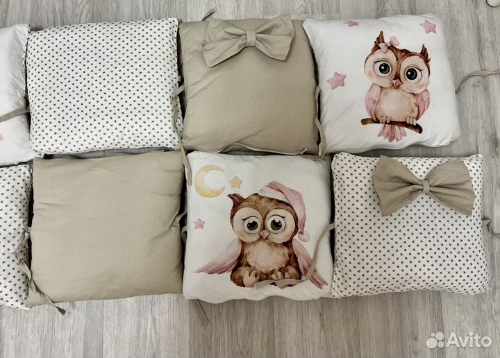 Бортики в детскую кроватку 12 шт