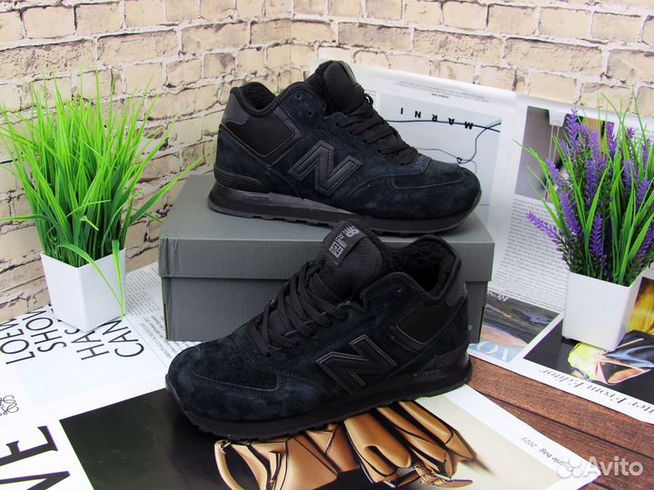 Кроссовки new balance 574 высокие зимние