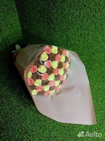 Розы из Бельгийского Шоколада - 51 шт в Букете