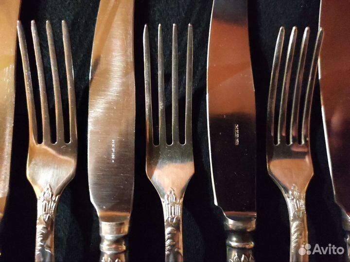 Вилки ножи десертные 12шт мельхиор зиш Классик