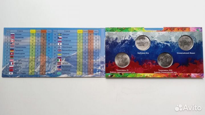 Альб. с монетами и банкн. ои Москва Сочи футбол