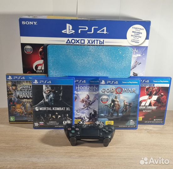 Sony PS4 slim 1tb со всеми играми и аксессуарами