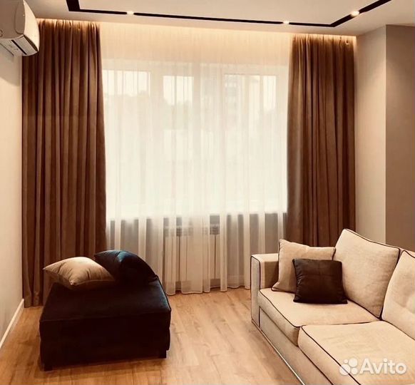 Штора из вуали молочного цвета 700х260