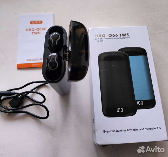 TWS стерео наушники HBQ Q66