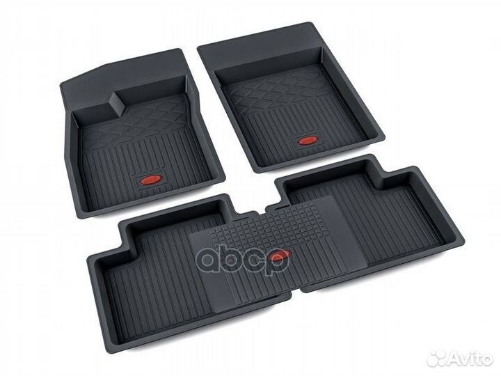 Коврики салона резина черный Kia Ceed 2006- ага