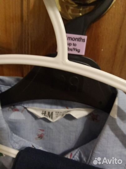 Новогодняя рубашка hm 92, брюки