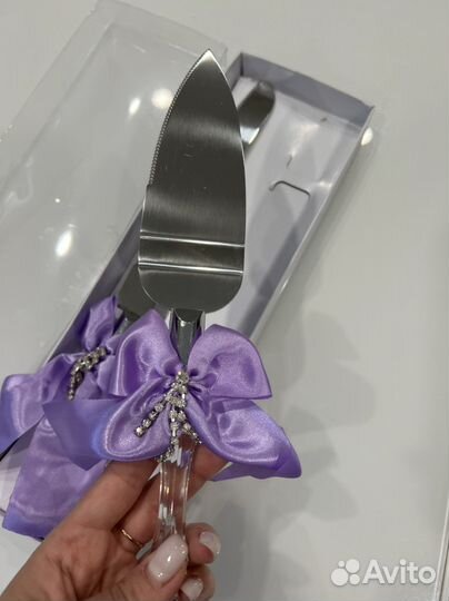 Нож и лопатка для свадебного торта