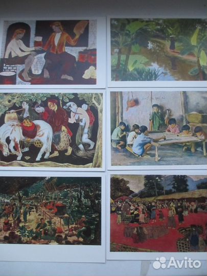 Живопись Вьетнама. 1962 г. изогиз 12 открыток