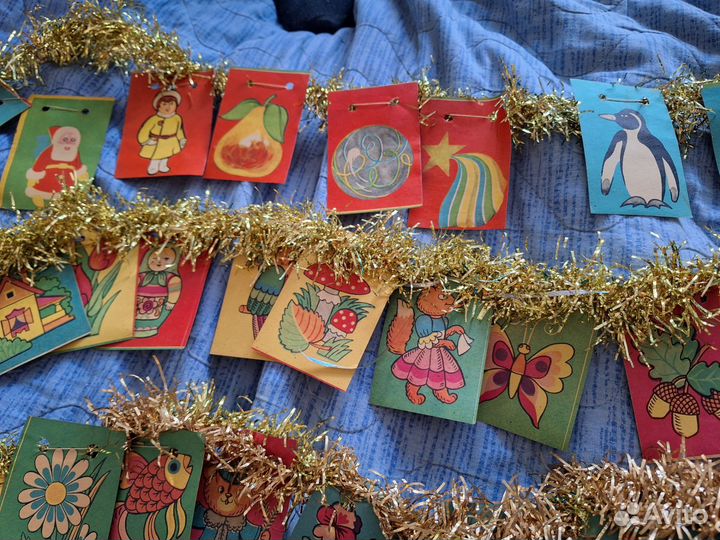 Флажки СССР новогодняя гирлянда