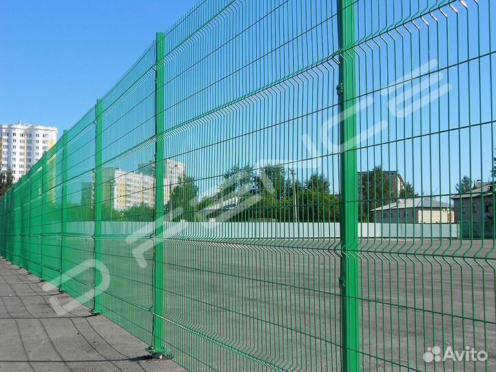 Забор 3D сетка, 3д панель 2,7х1,47м д.3мм zn+пп