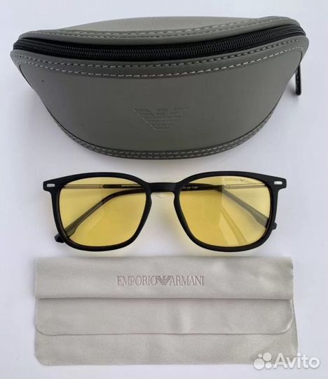 Очки Emporio armani желтые поляризационные
