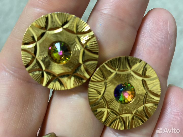 Винтажные запонки и флакон чехословакия