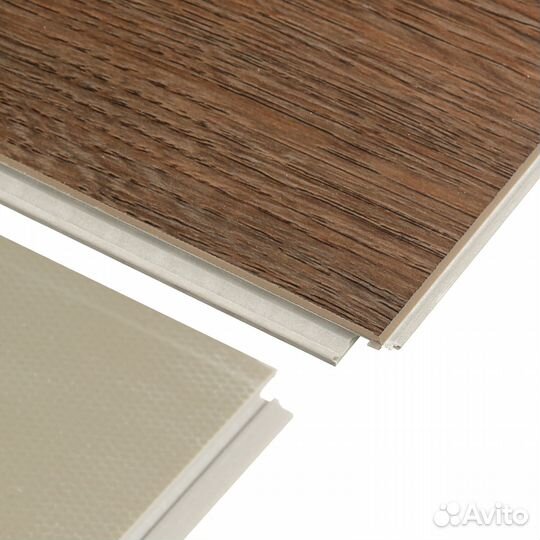 Плитка кварцвиниловая Glorious дуб коричневый замковая 1,95 кв.м 4 мм с фаской художественная