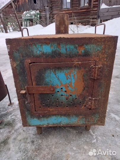 Печь буржуйка для гаража бу и котел