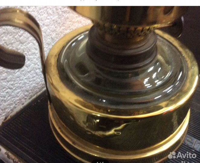 Антикварная керосиновая лампа (Германия) фитиль по