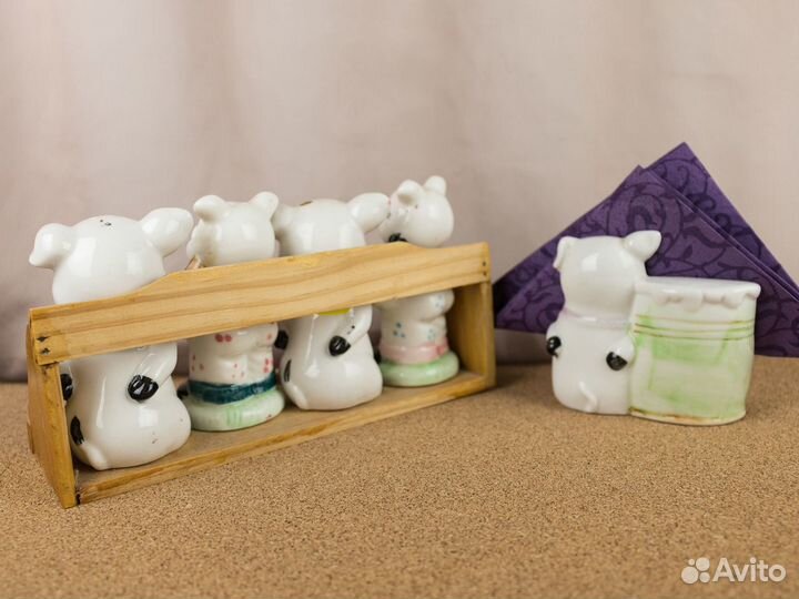 Набор для специй и салфетница