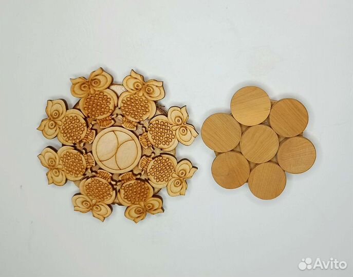 Подставка для кружек, изделия из можжевельника