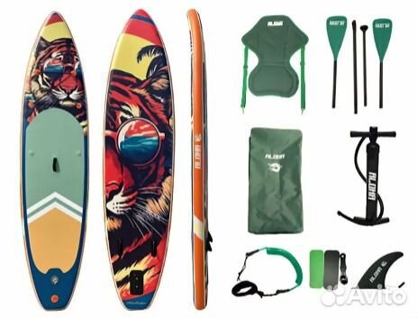 Уникальная доска сап-каяк aloha (Тигр) 2024