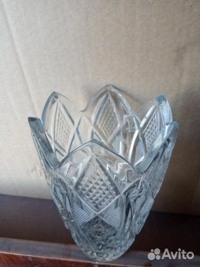 Винтаж: Ваза Тюльпан СССР хрустальная классика 70х