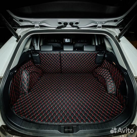 3D коврики из экокожи для Toyota RAV 4 2018-2020