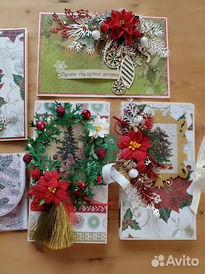 Открытки ручной работы к Новому году