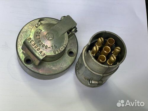 Разъем металлический (алюминий) вилка - розетка