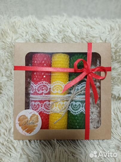 Свечи из вощины, набор