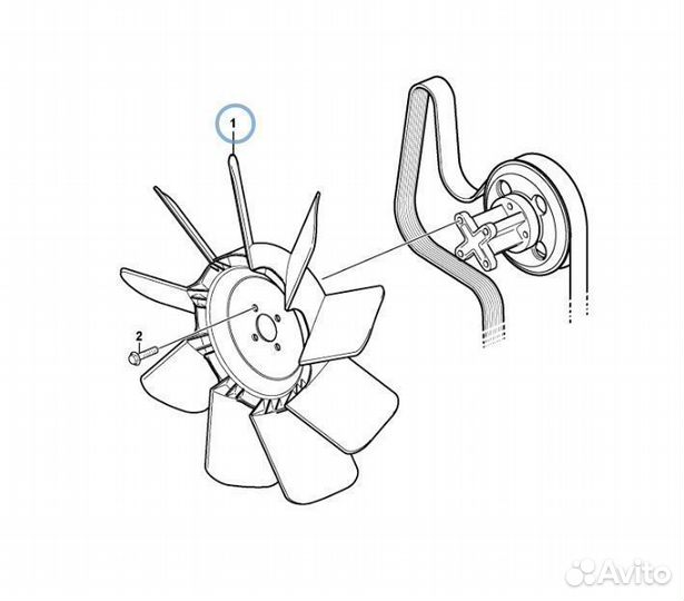 15610485 (VOE15610485) Крыльчатка вентилятора