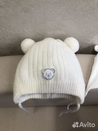 Шапочка для новорожденного зима