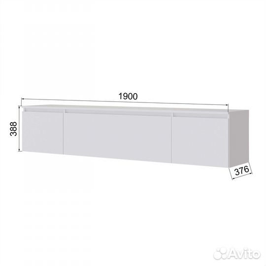 Навесная тумба под телевизор мгт-2. Гостиная Мэнкс