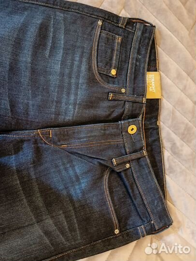 Джинсы буткаты тёмно-синие прямые HM 42 размер