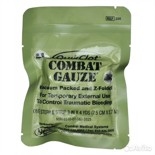 Бандаж марлевый (9см х 3,7м) Combat Gauze