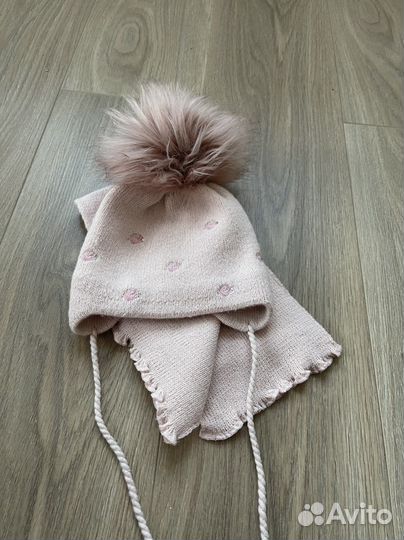 Комплект шапка и шарф для девочки