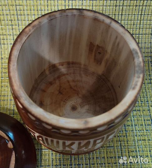 Деревянная баночка для мёда 370гр