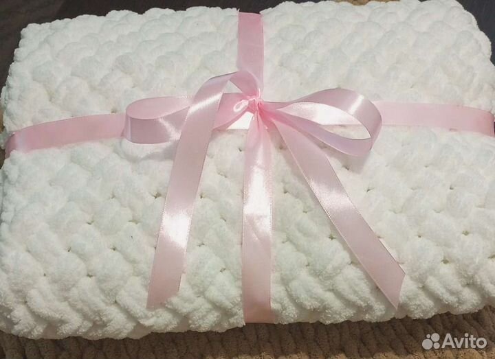 Плед детский вязаный ручная работа