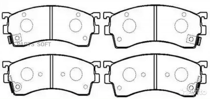 HSB HP8237 Колодки тормозные mazda 323 92- перед