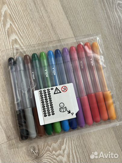Набор фломастеров mala. 12 шт. IKEA новые
