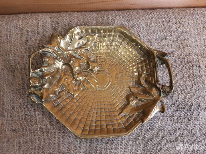 Тарелочка Блюдо Латунь Для Конфет 19-20 Век