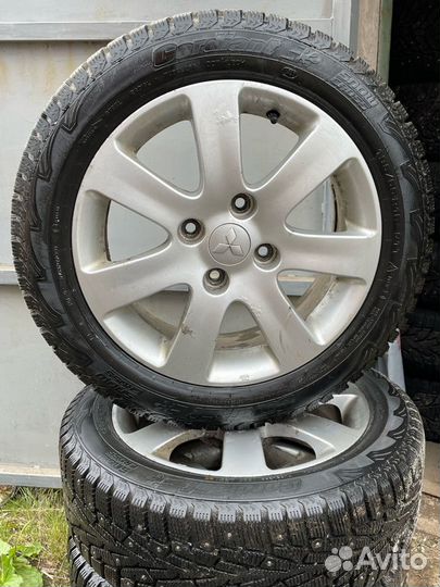 Оригинальные диски mitsubishi на зиме 195/55 R16